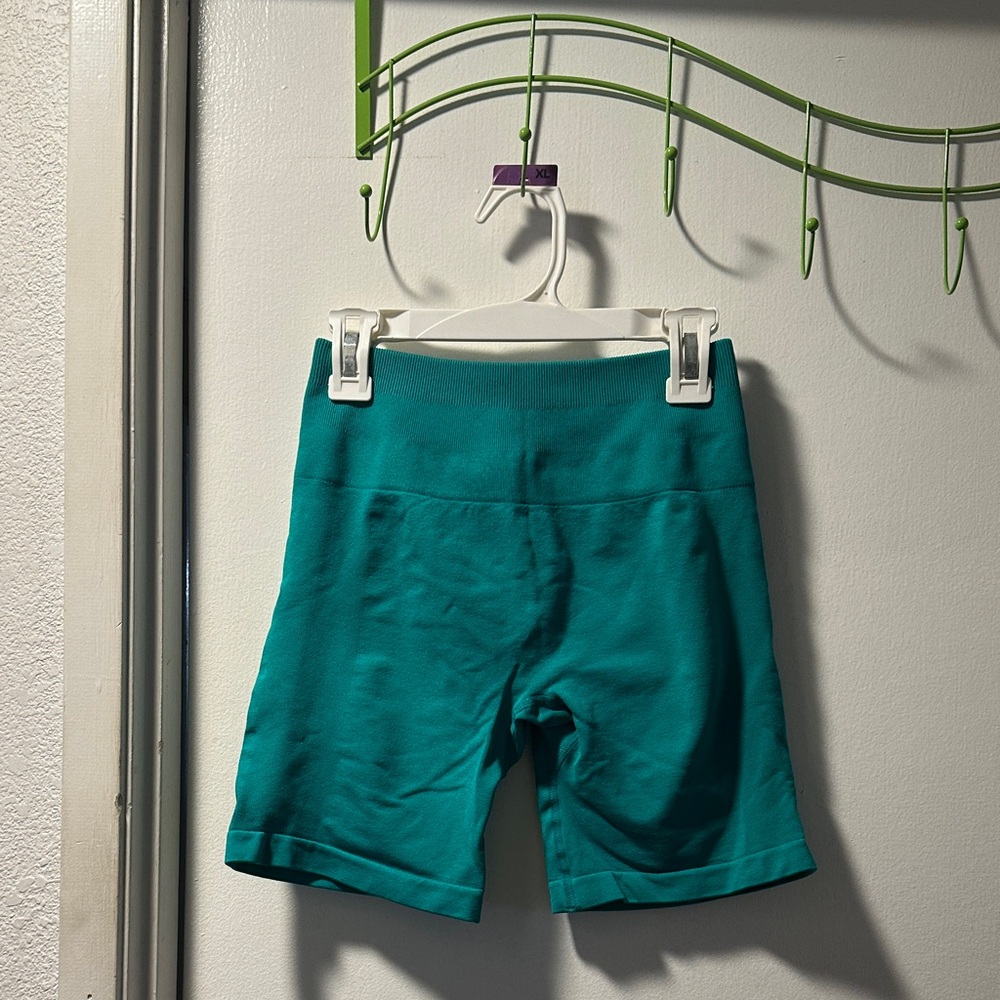 Aurola Teal Biker Shorts